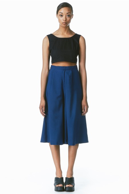 kaarem blue wide leg culottes
