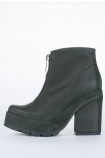 Virginia Black Leather Platform Boot
