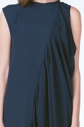 Asymmetrical Shift Draped Dress