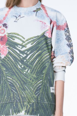 Taiga Print Botanical Layer Sweatshirt