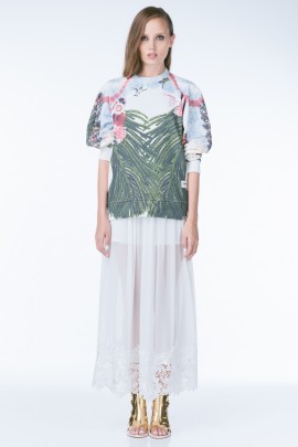 Taiga Print Botanical Layer Sweatshirt