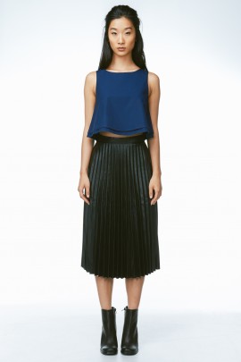 Navy Cropped Tank Top