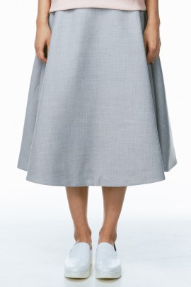 Grey A-Line Flare Skirt