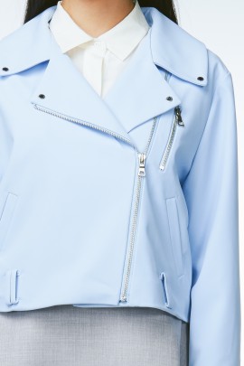 Powder Blue Motorcycle Jacket