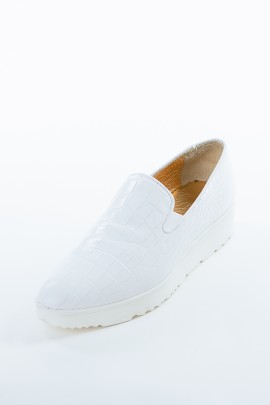 Croc Embossed Slip On Creepers