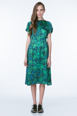 Cereus Silk Floral Dress 