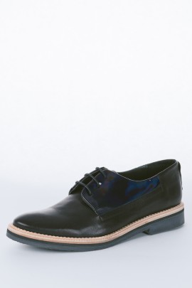 Allison Black Leather Oxford