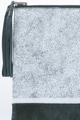 Techtonic Leather Clutch 