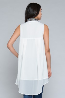 Sequin Collar Shirt Dress