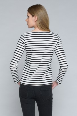 Boatneck Striped Long Sleeve T-Shirt