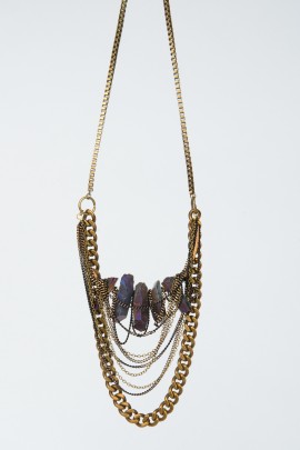Vintage Aurora Quartz Statement Necklace