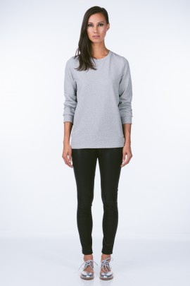 Chiffon Back Grey Sweatshirt 