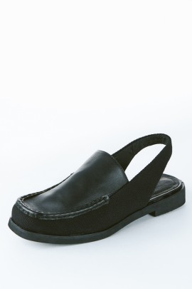 Black Slingback Mules