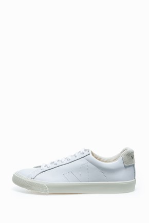 Esplar White Leather Sneakers