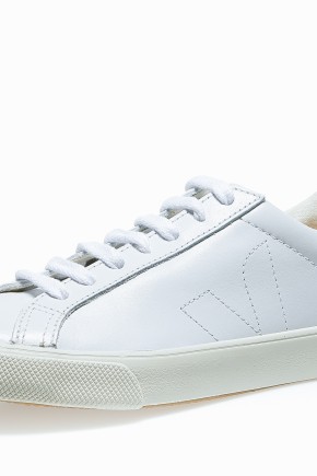 Esplar White Leather Sneakers