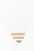 hand cut brass geometric necklace