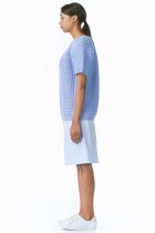 Knitted Short Sleeve Crop Sweater