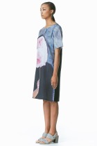 cotton tencel cotton candy digital printed dress