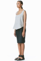 west 14th americano quilted stitch skirt black