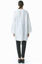 ivory silk oversize dolman sleeve jacket