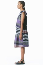 linen striped culottes by reality studio