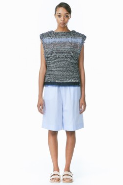 Squared Crochet Metallic Vest