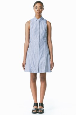 Blue Stripe Oxford Shirt Dress