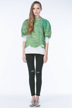 Monstera Leaf Botanical Layer Sweatshirt