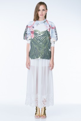 Taiga Print Botanical Layer Sweatshirt