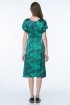 blue and green silk floral midi dress 