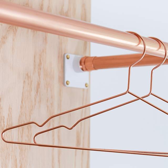 Minimal Copper Wire Clothes Hanger