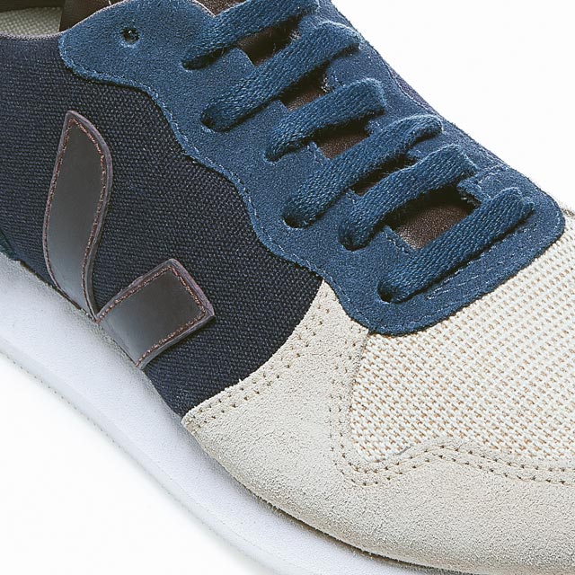 Veja Natural Navy Burgundy Runner
