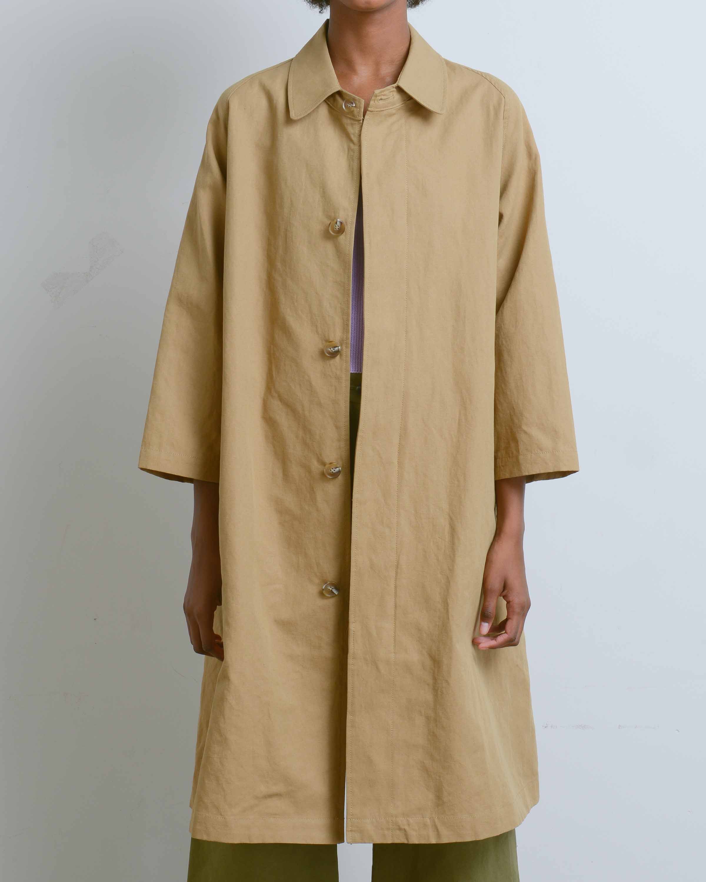 Camel Linen Trench