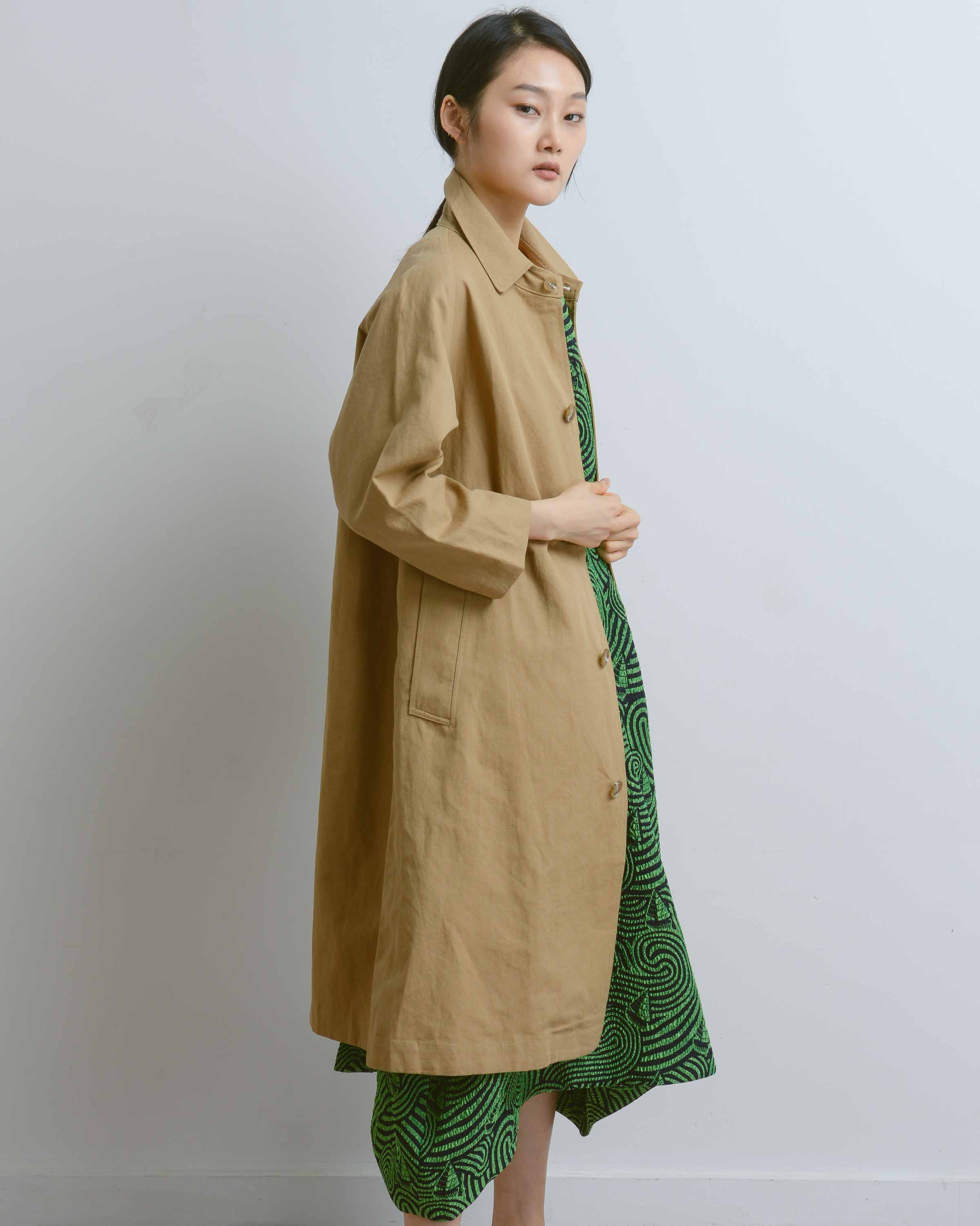 Camel Linen Trench