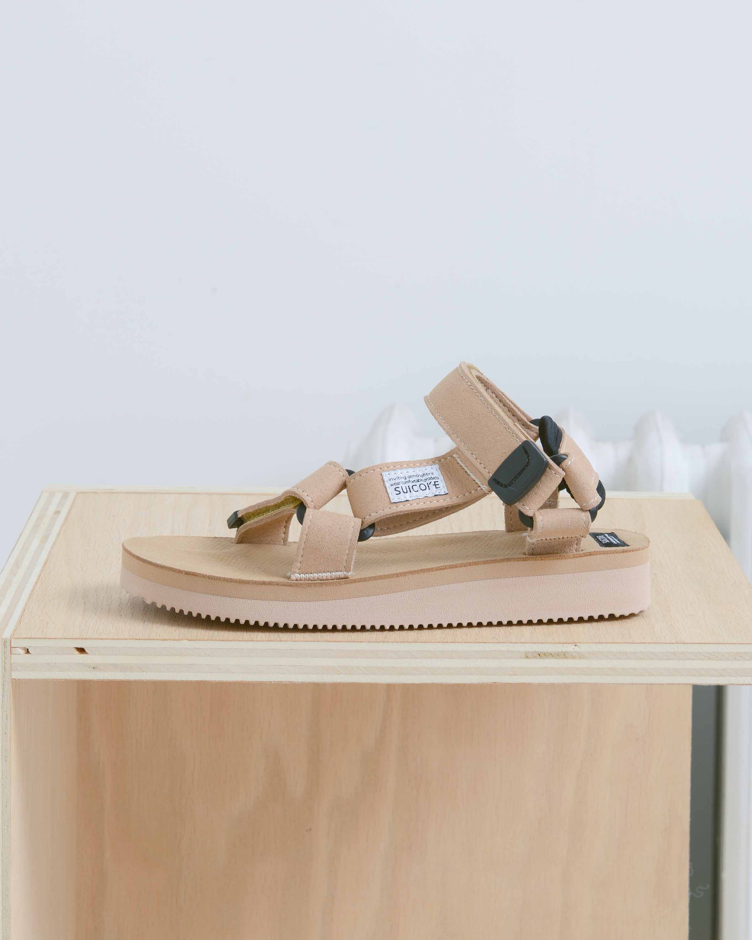 Tan Diagonal Strap Sandal