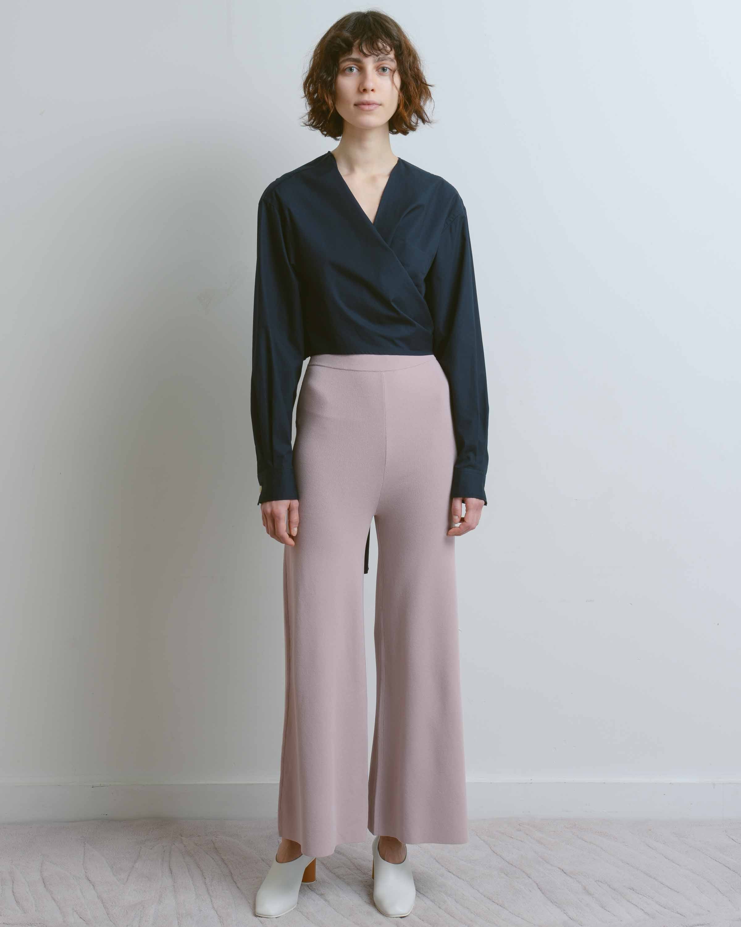 Pink Cyan Wide Leg Trousers