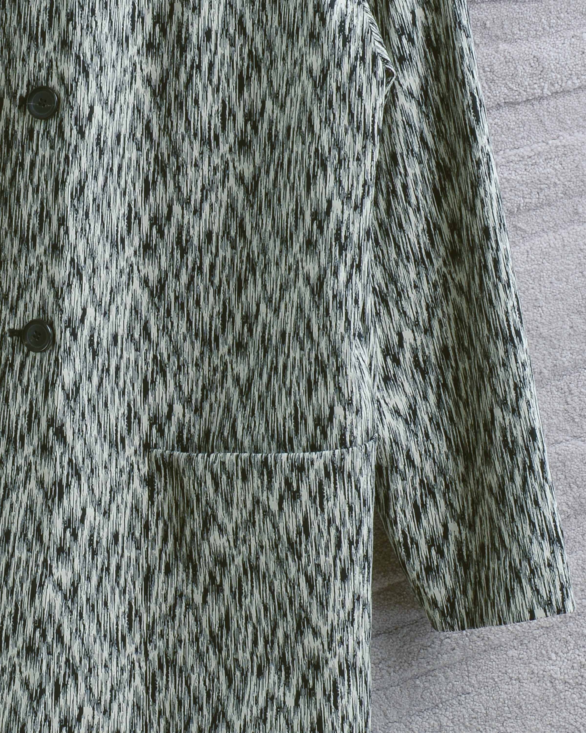 Black and White Lightweight Cotton Coat