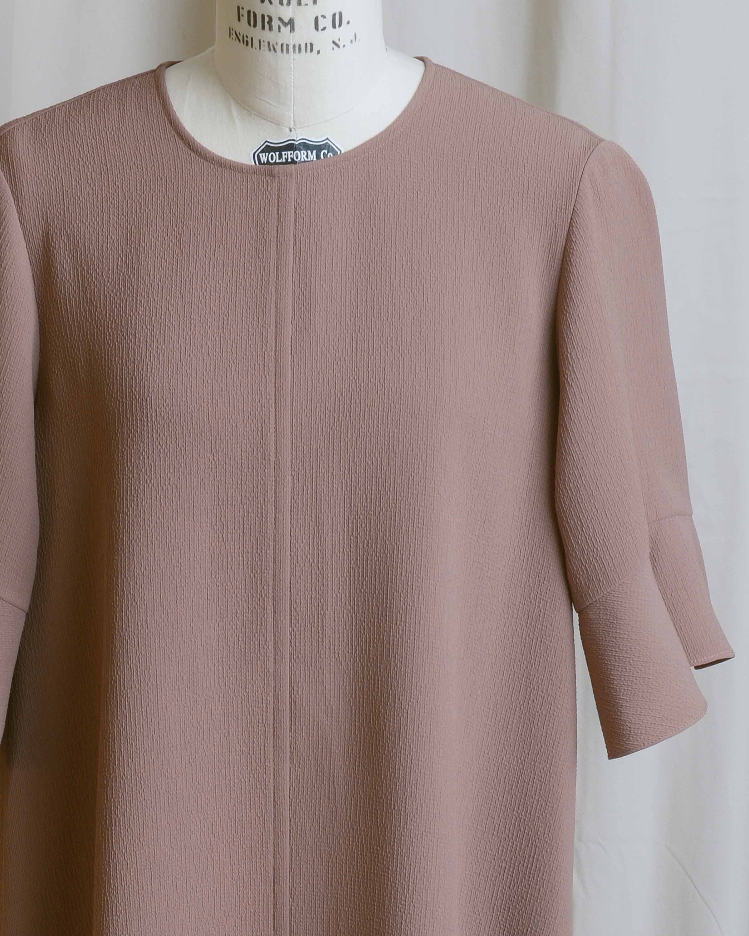 Minimal Mocha Shift Dress
