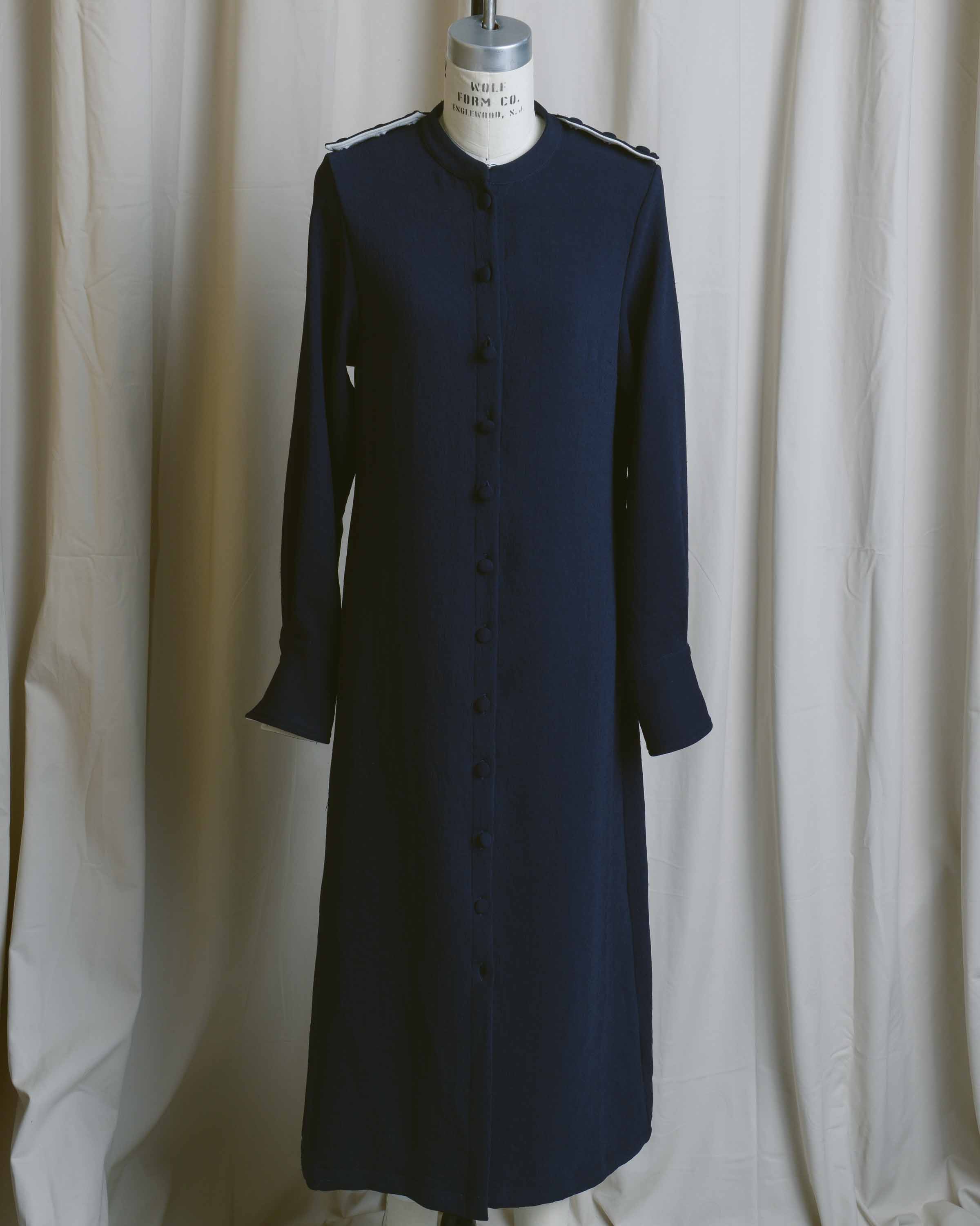 Navy Button Front Sailor Dress