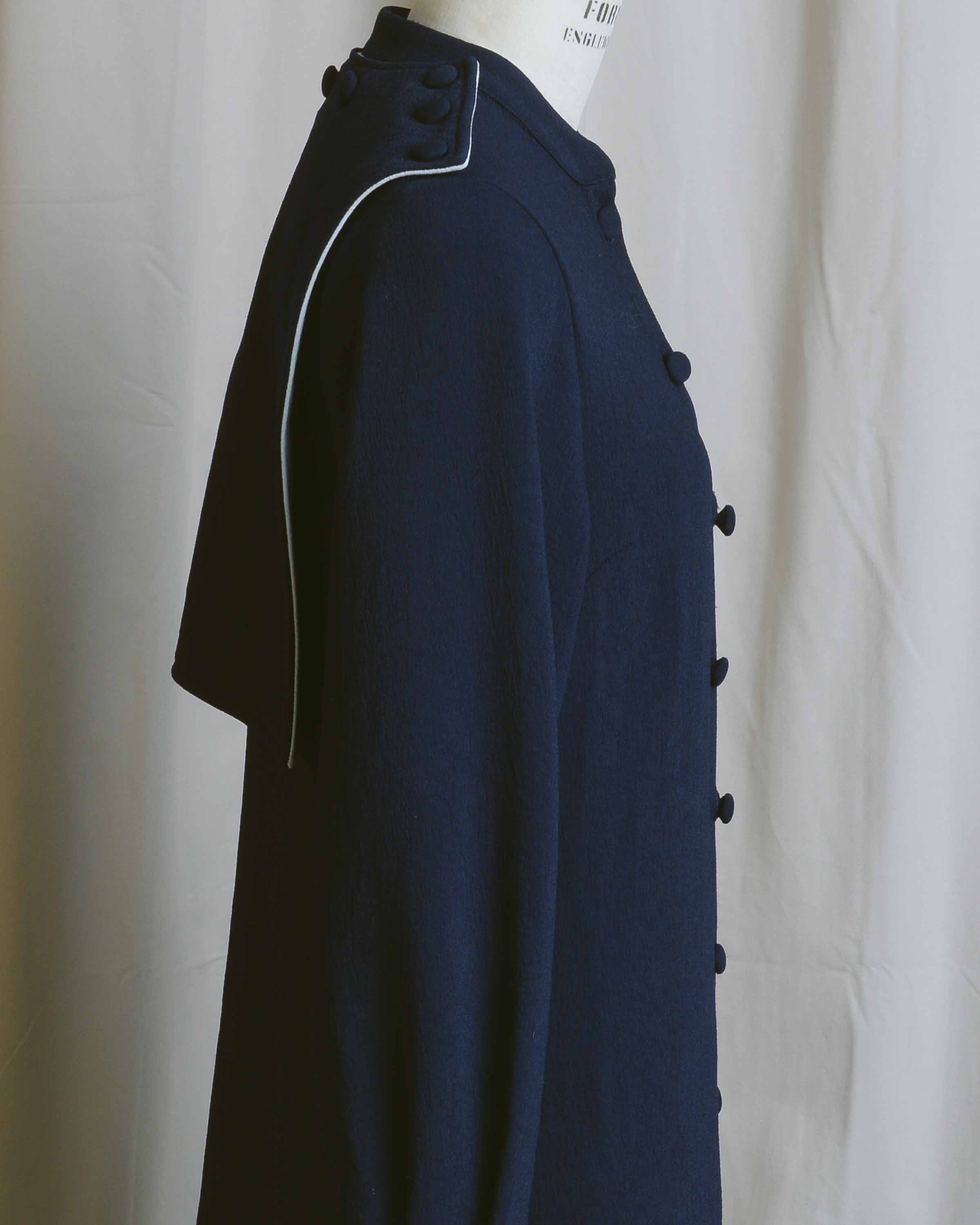 Navy Button Front Sailor Dress