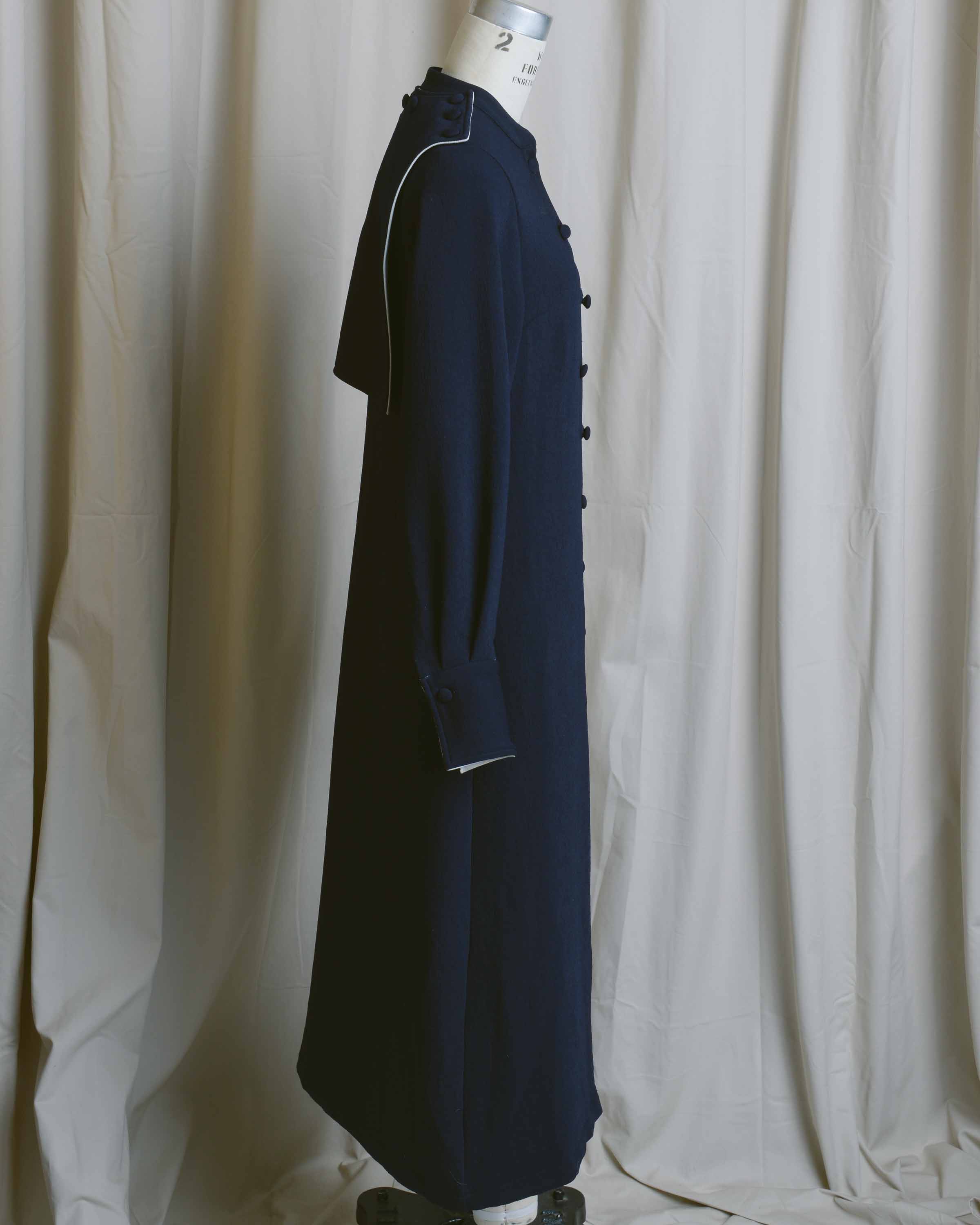 Navy Button Front Sailor Dress