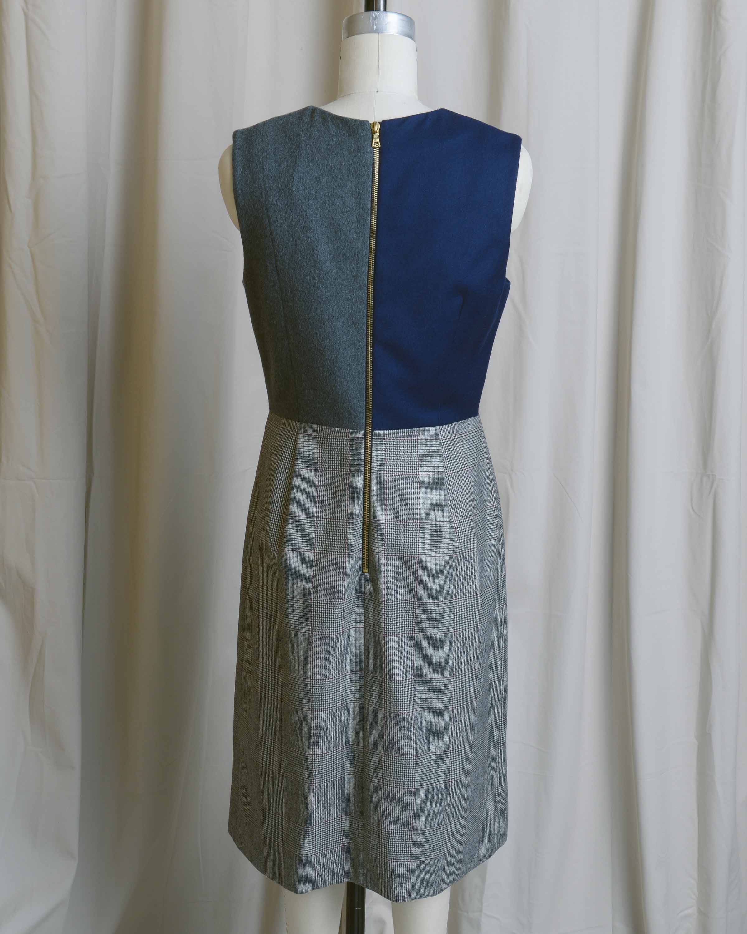 Color Block Wool Patchwork Dress