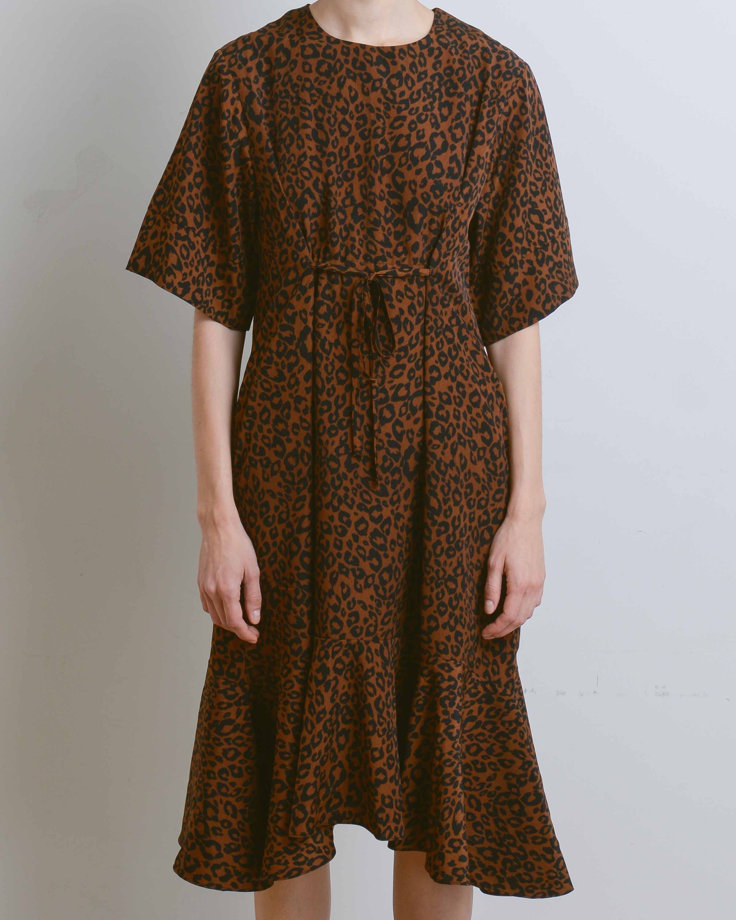 Brown Leopard Print Dress