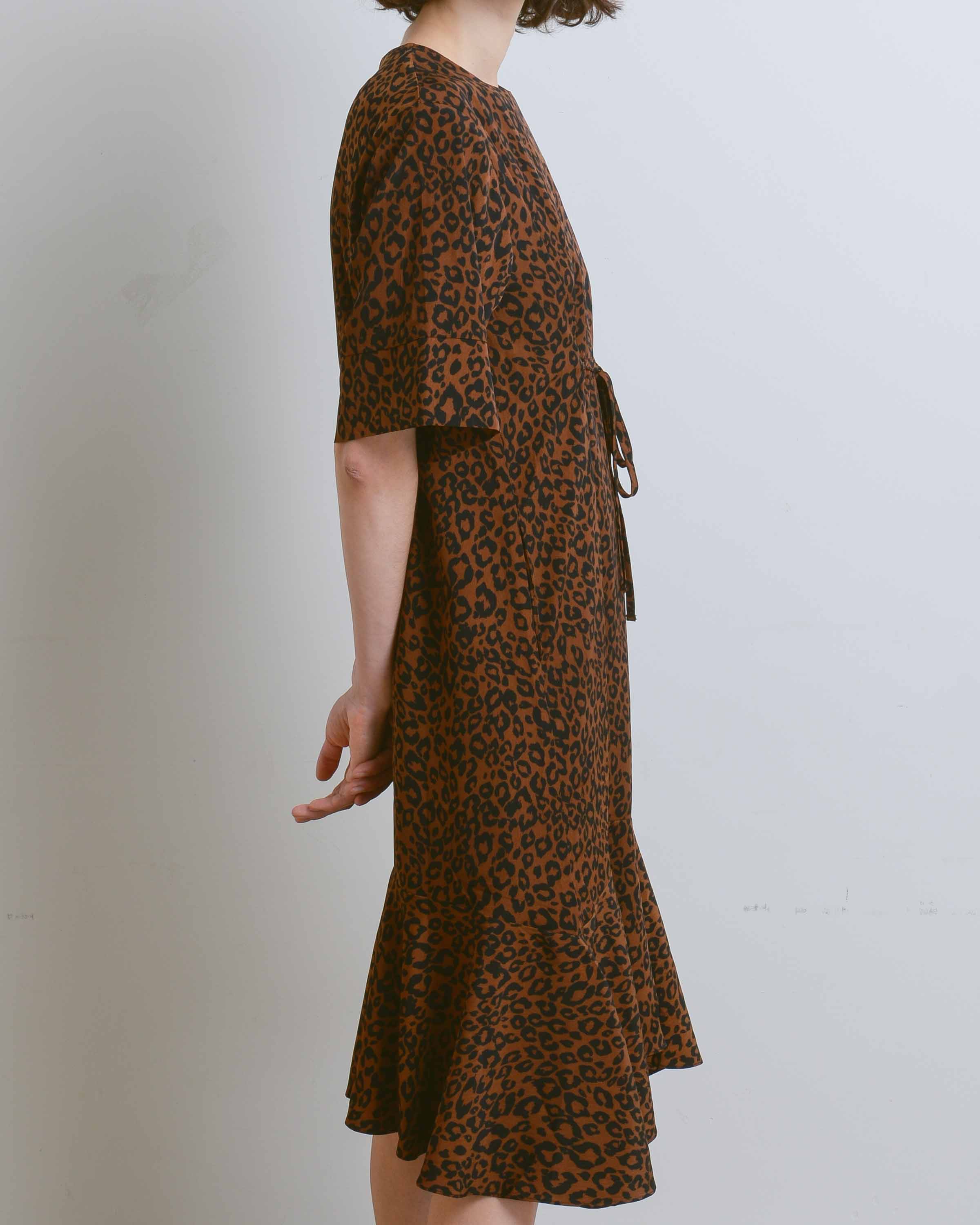 Brown Leopard Print Dress