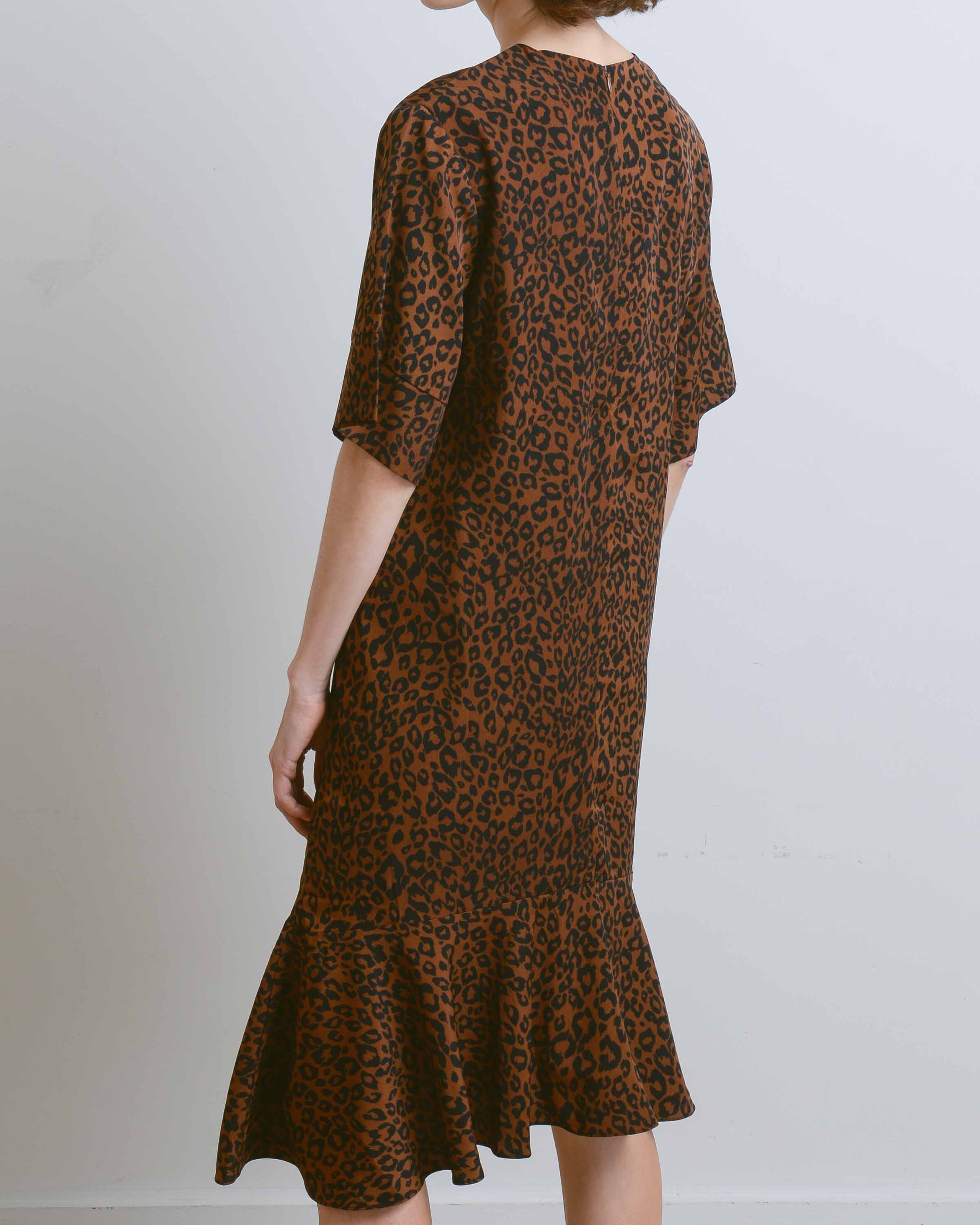Brown Leopard Print Dress