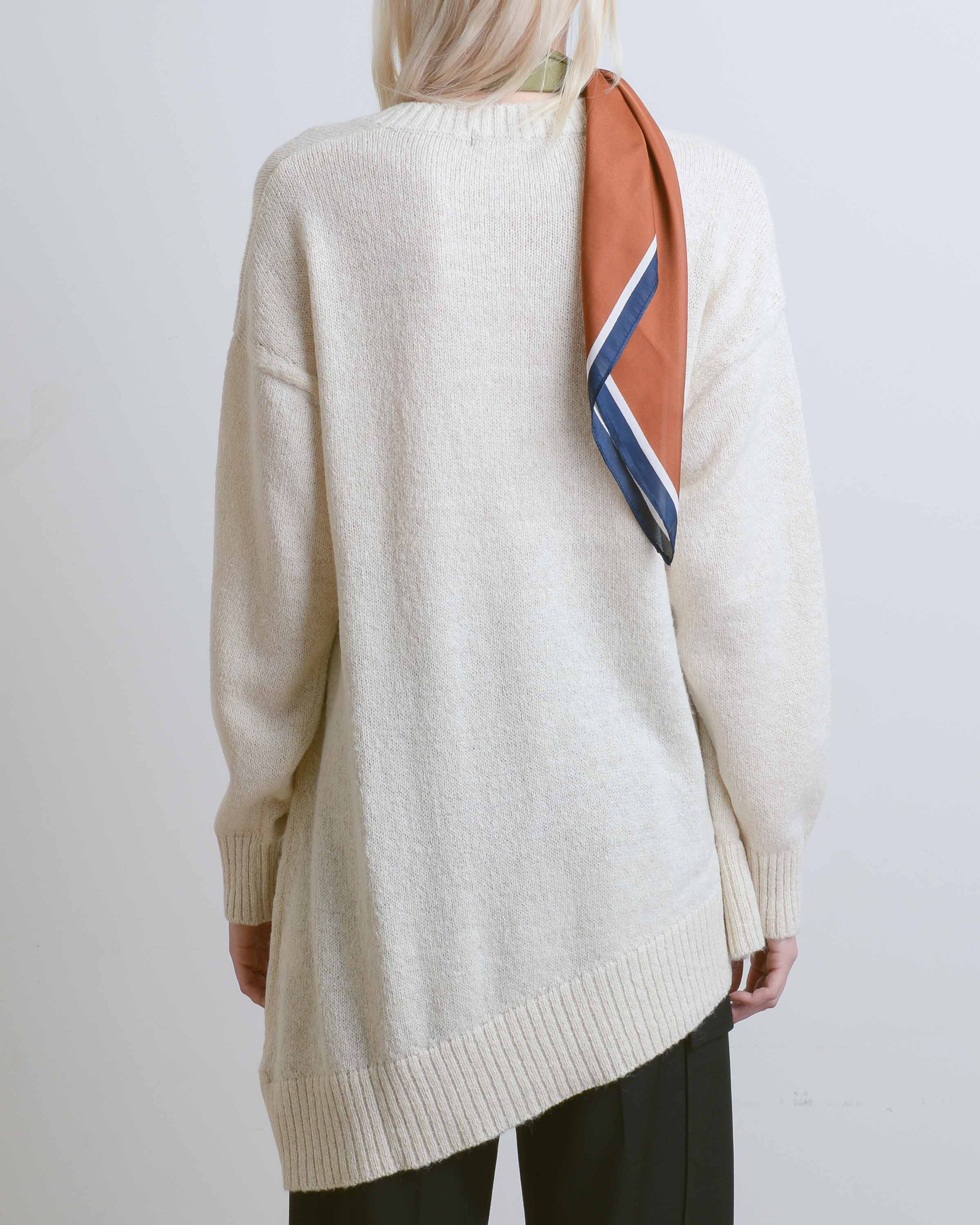 Oatmeal Unbalanced Long Knit