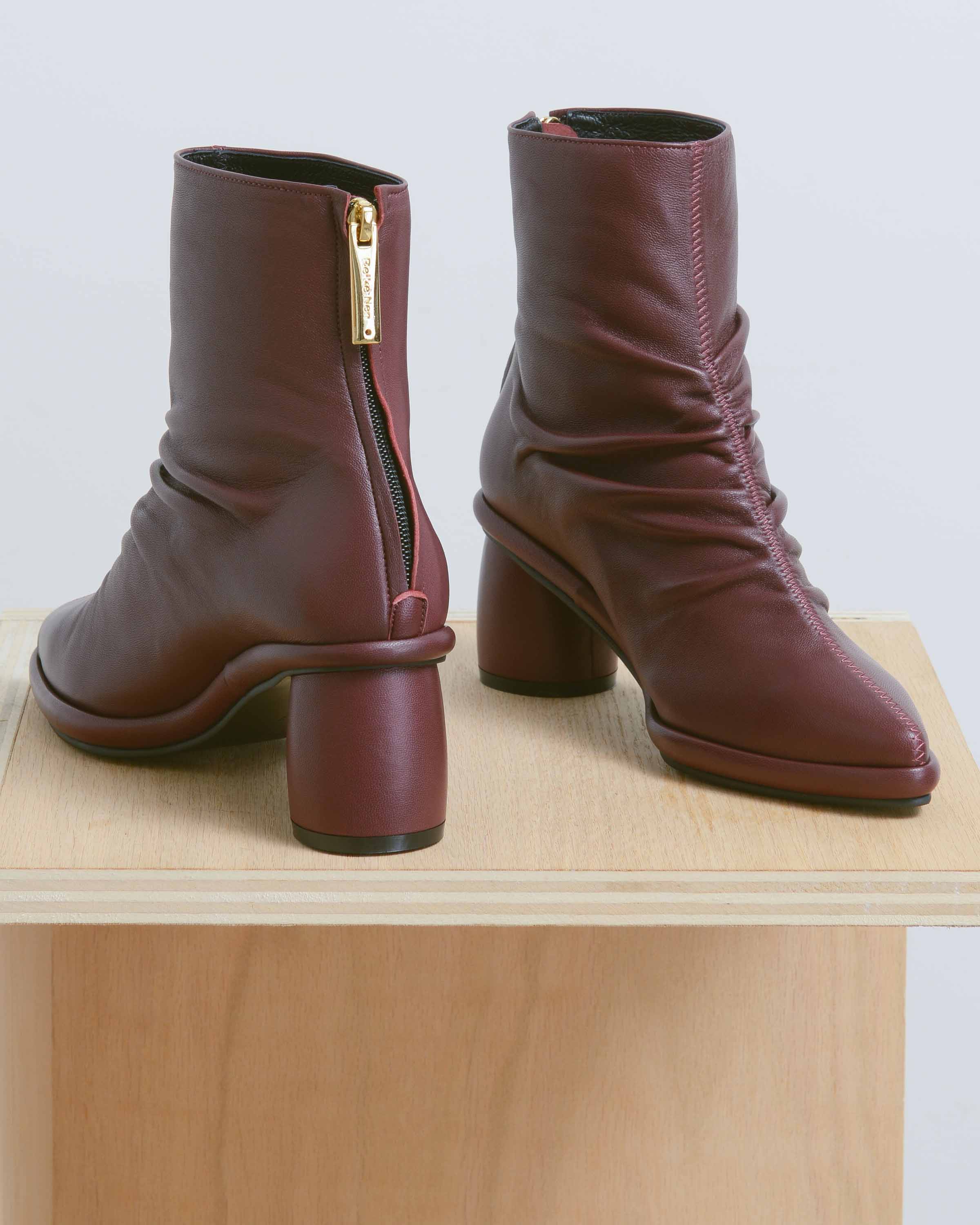 Shirring Middle Ankle Boots