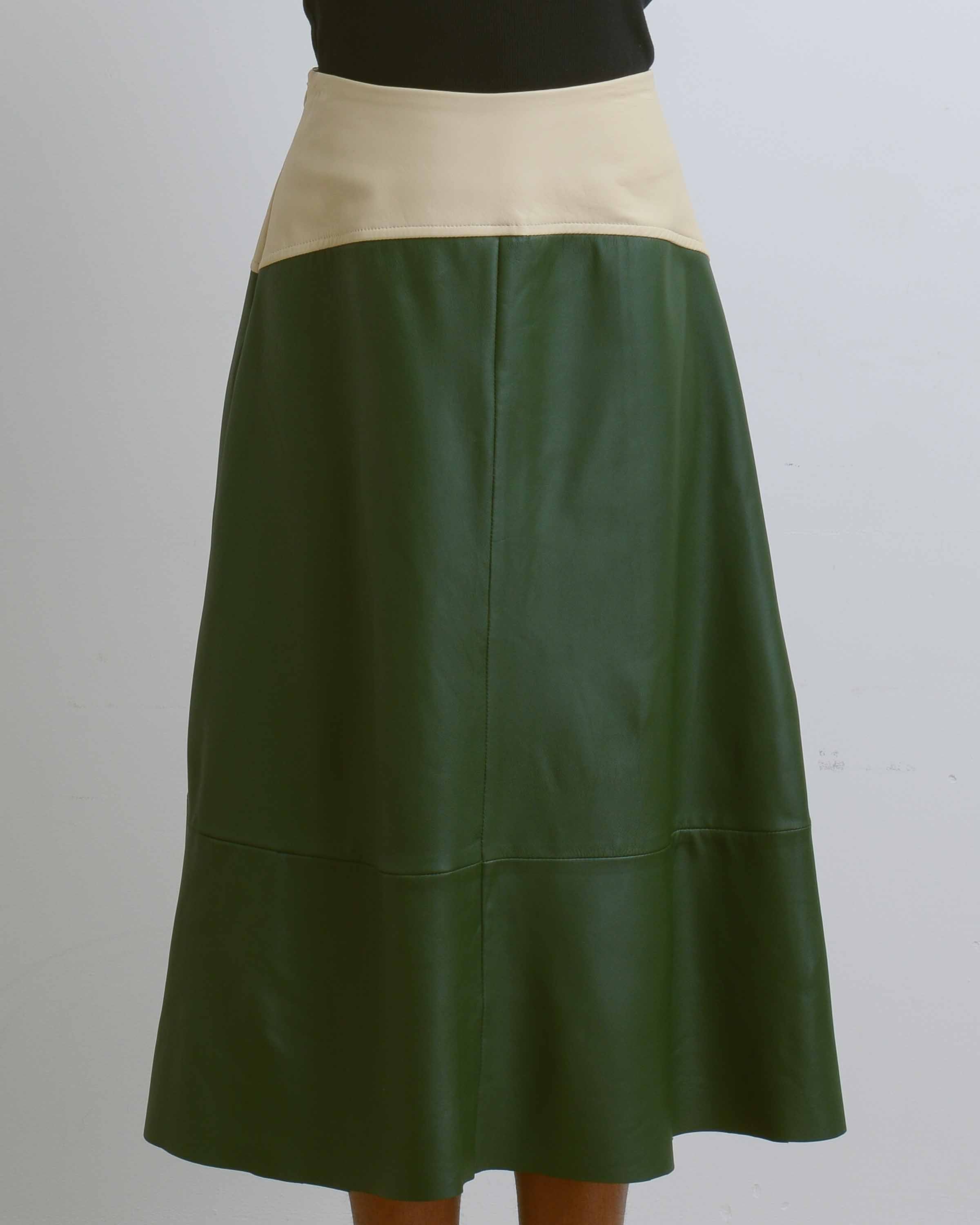Bone & Forest Presidio Leather Skirt