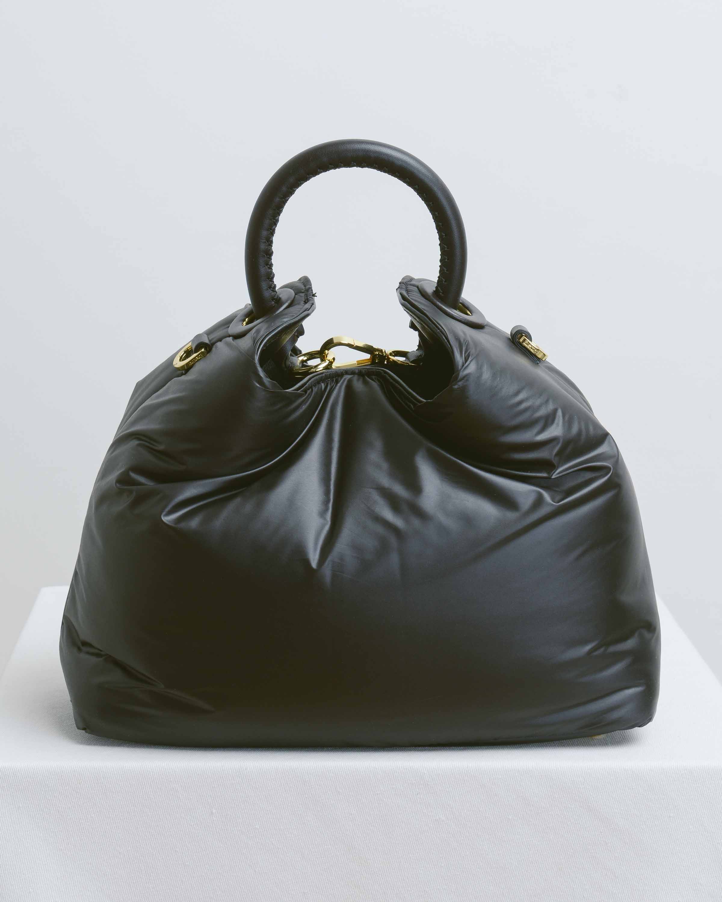 Black Puffer Raisin Bag