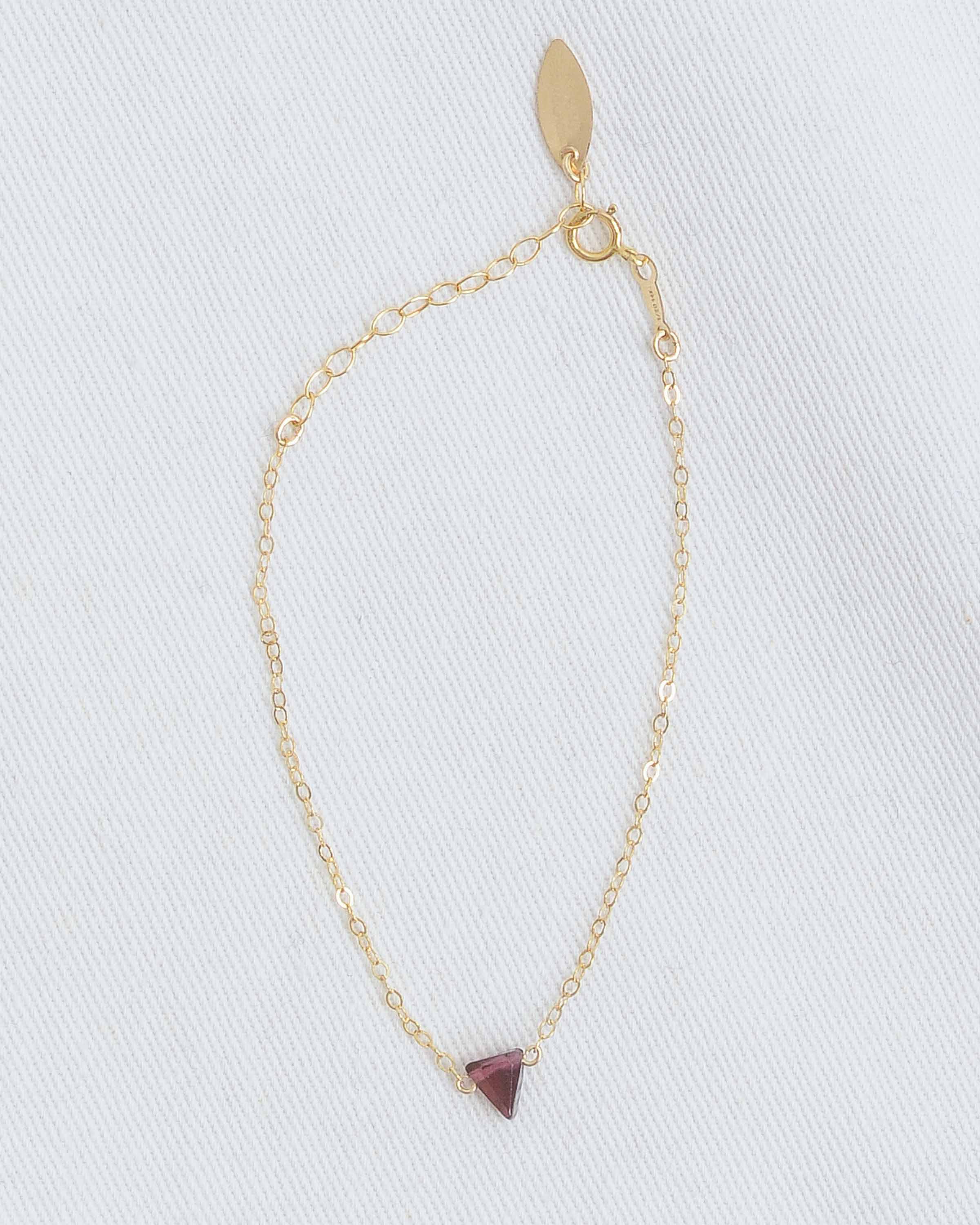 Vintage Garnet Charm Bracelet